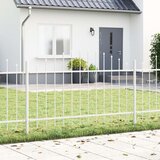 vidaXL Vrtna ograja s hoop vrhom Bela 3,4x1 m Jeklo, (22015082) | Shoptok.si