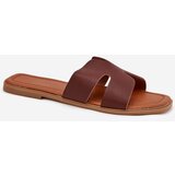 Boto Women's Flat Sandals With Cutouts Dark Brown Salyra | Shoptok.si