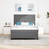  LED Box Spring Krevet Svijetlo siva i bijela. 160 x 200 cm | shoptok.hr