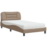  Krevet s madracem boja cappuccina 100 x 200 cm od umjetne kože | shoptok.hr