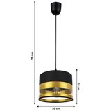  Luster na sajli MILO 1xE27/60W/230V zlatna/crna | Eponuda.com