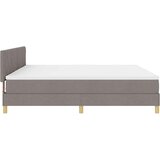 vidaXL Postelja s škatlo z blazino & LED Taupe 200x200 cm Tkanina, (22082750) | Shoptok.si
