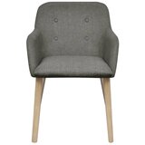  Blagovaonske stolice tkanina i hrastovina 2 kom svjetlo sive | shoptok.hr