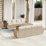  9-dijelni set vrtnih sofa s jastucima bež od poliratana | shoptok.hr
