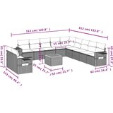  12-dijelni set vrtnih sofa od poliratana s jastucima bež | shoptok.hr