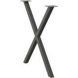  Noge za blagovaonski stol u obliku slova X, 2 kom, antracit, 70 x (72-73) cm, čelik | shoptok.hr