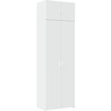 Furnova Ozka omara za shranjevanje bela 70x42,5x225 cm inženirski les, (21954142) | Shoptok.si