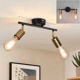 Nettlife 2 vintage stropna reflektorja E27 črno-zlata svetilka za hodnik moderna industrijska stropna svetilka za dnevno sobo, (22116653) | Shoptok.si
