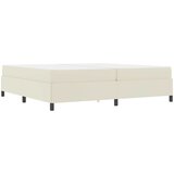  Krevetna konstrukcija s madracem Krema 200 x 200 cm tkanina | shoptok.hr