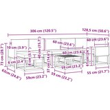  Set vanjskih sofa s jastukom 8 pcs Prirodna i krem Poliester | Eponuda.com