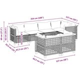 vidaXL Vrtna sedežna garnitura 7-delna z blazinami bež poli ratan | Shoptok.si