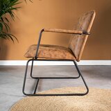 MID.YOU FOTELJ, barve konjaka kovina, tekstil | Shoptok.si
