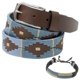 Pelpe Pasovi POLO Cinturón estilo argentino Celeste Modra | Shoptok.si
