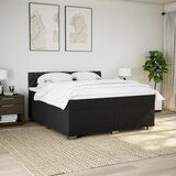  Krevet s oprugama i madracem crni 200x200 cm od tkanine | shoptok.hr