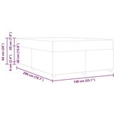  Okvir kreveta s madracem s madracem Plava 140 x 200 cm tkanina | shoptok.hr