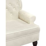 vidaXL Klop z naslonjalom krem 119,5x64,5x75 cm žamet | Shoptok.si