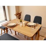 Hanah home vina mini 03 1053 oak anthracite (produžni set trpezarijskih stolova i stolica (6 komada)) | ePonuda.com