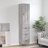 vidaXL Visoka komoda siva sonome 34 5x34x180 cm od konstruiranog drva | shoptok.hr