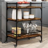  Kuhinjska kolica boja hrasta 65x40x86,5 cm konstruirano drvo | shoptok.hr