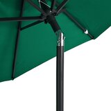  Vrtni suncobran s čeličnom šipkom zeleni 225 x 225 x 212 cm | shoptok.hr