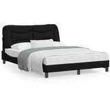 vidaXL Posteljni okvir z vzglavjem črn 120x200 cm blago | Shoptok.si