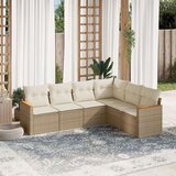  6-dijelni set vrtnih sofa s jastucima bež od poliratana | shoptok.hr