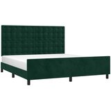  Okvir za krevet bez madraca tamnozeleni 160x200 cm baršunasti | shoptok.hr