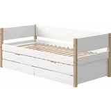 Flexa NOR enojna postelja 200x90 cm z izvlečno posteljo in 2 predaloma