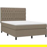  Krevet s oprugama i madracem smeđesivi 140 x 190 cm od tkanine | shoptok.hr