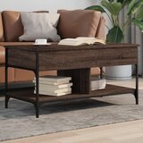 vidaXL Stolić za kavu smeđa boja hrasta 100x50x50 cm od drva i metala Cijene