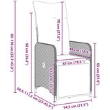  Set Vrtne Trpeze od 5 dijelova s jastučićima crni poli ratan. | shoptok.hr