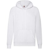 Fruit Of The Loom Biała bluza męska z kapturem Lightweight Hooded Sweat | shoptok.hr