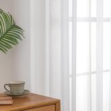 MIULEE 300 × 260 cm Transparentna voil zavesa z rinkami | Shoptok.si