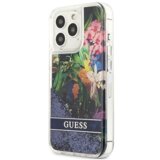 Guess GUHCP13LLFLSB silikonski ovitek za iphone 13 pro - rožice z modrimi bleščicami Cene