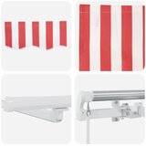  Skrovita tenda Crvena i bijela 500 × 350 cm Tkanina i čelik | shoptok.hr