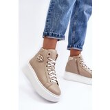 Boto Women's High-Top Zipper Sneakers Beige Katerin | ePonuda.com