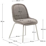 Kave Home Blagovaonska stolica sivo-bež Aimin – | shoptok.hr