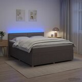  Boxspring krevet s madracem Sivosmeđa 180 x 200 cm Tkanina Slike