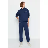 Trendyol Navy Blue More Sustainable Loose Jogger Fleece Inner Knitted Knitted Sweatpants