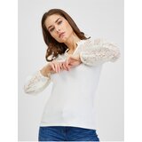 Orsay Cream Women's T-shirt with lace - Women Cijene