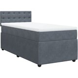 Maison Chic Box spring postelja - Vzmetna postelja z vzmetnico temno siv 90x190 cm žamet SL5503, (21904702) Cene
