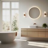  LED ogledalo za kupaonicu okruglo, zidno, 60 cm, 3 boje, dodirni prekidač, ModernHome | shoptok.hr