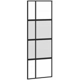  Klizna vrata crna 76x205 cm od kaljenog stakla i aluminija | shoptok.hr
