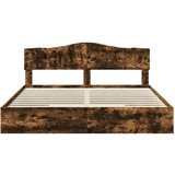  krevet s od storage s uzglavljem dimljeni hrast 180 x 200 cm | shoptok.hr