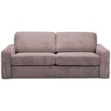 Makamii Prašno rožnata raztegljiva sedežna garnitura iz rebrastega žameta 195 cm Nona – | Shoptok.si