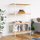 The Living Store 4-nadstropni regal s policami bel in hrast 80x40x130 cm - Regalna Enota, (21554595) Cene
