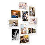 vidaXL Foto okvir za 10x(10x15 cm) fotografij bel MDF Cene