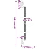  Zidna penjalica za mačke sa stupom za grebanje siva 142,5 cm | Eponuda.ba