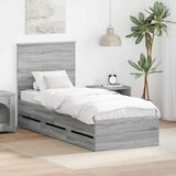  Okvir za krevet Siva Sonoma 75 x 190 cm Inženjersko Drvo | shoptok.hr