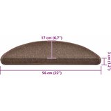  Prostirke za stepenice 30 kom 56x17x3 cm boje kave, poluokrugle | shoptok.hr